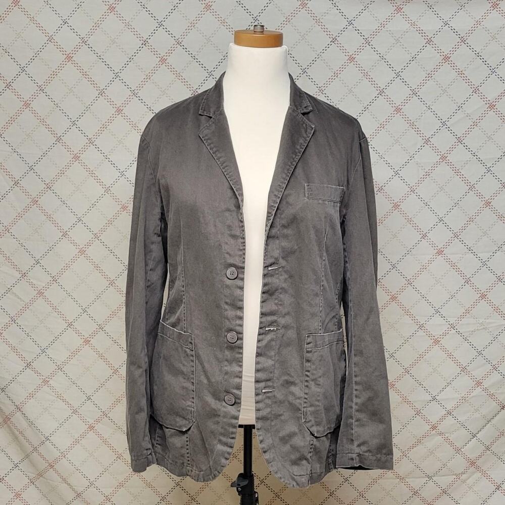 Pop Icon Brand Mens Blazer Grey Size Large Excellent Pre-Owned Condition